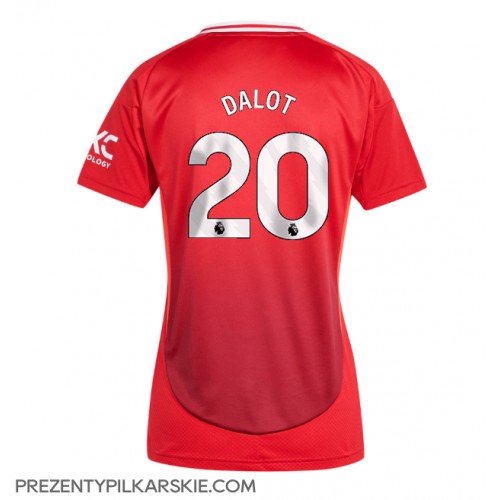 Stroje piłkarskie Manchester United Diogo Dalot #20 Koszulka Podstawowej dla damskie 2024-25 Krótki Rękaw
